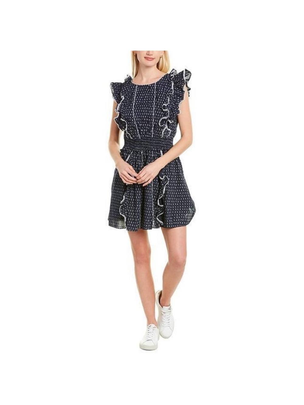 Rebecca Taylor La Vie Ruffle-Trim Mini Dress